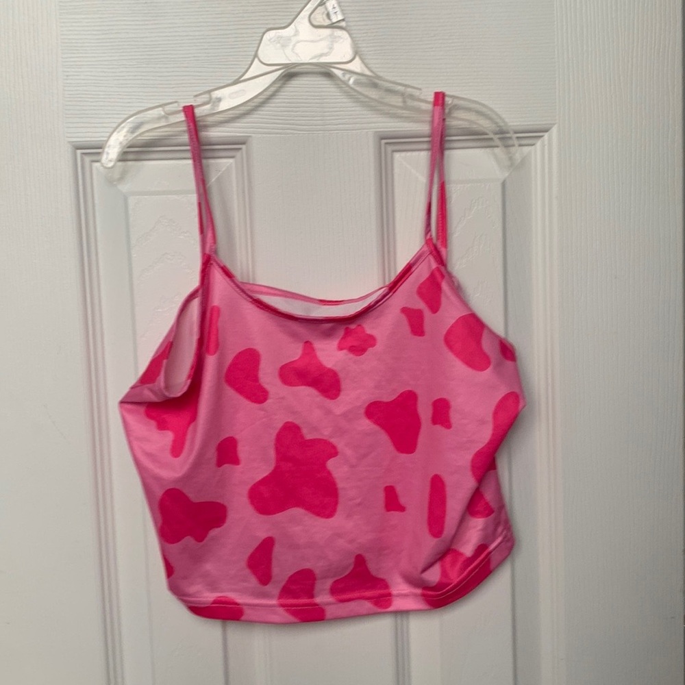 pink cow print Amazon tank top